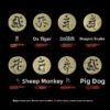 Rosewood bracelets for the twelve zodiac animals and the eight guardian gods, natural sandalwood Buddhist beads for men and women