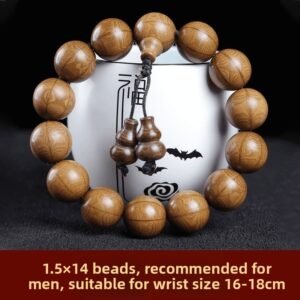 Wutai Mountain six-way wood boutique dragon wood play bracelet men and women's old material Buddhist beads sandalwood bracelet rosary