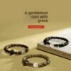 Ebony bamboo bracelet, rising step by step, luminous stone running ring, Chinese exquisite bracelet, green sandalwood rosewood bracelet