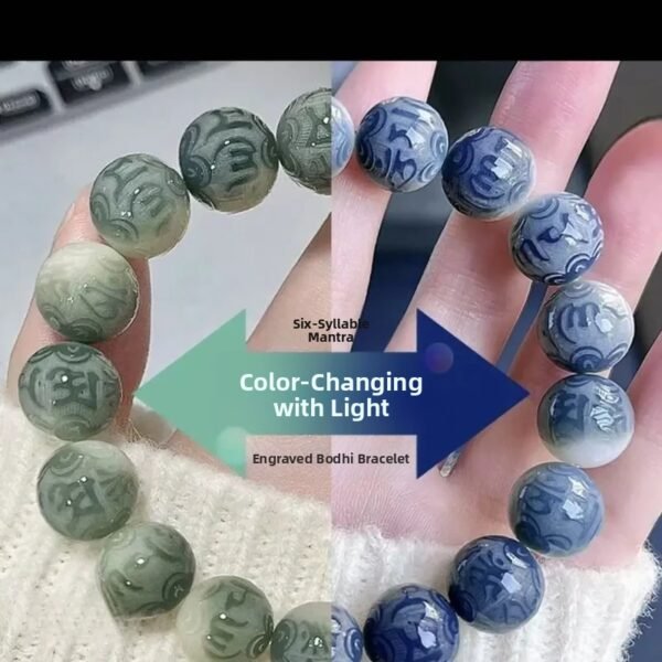 [Zodiac] Bodhi bracelet for the Year of the Snake, a must-have with a six-character motto, light-sensitive and color-changing, for boys and girls to hold in their hands.