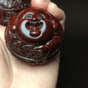 Buddha statue, wood carving, hand - carved Buddha, red sandalwood Buddha, Buddha figurine, wooden Buddha sculpture, handcrafted Buddha art, spiritual decor, religious figurine