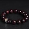 Rosewood bracelets for the twelve zodiac animals and the eight guardian gods, natural sandalwood Buddhist beads for men and women