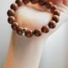 Gold wire sandalwood bracelet natal Buddha twelve zodiac guardian beads agarwood solid wood beads play size