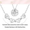 925 silver four-leaf clover necklace, gift set for her, anniversary gift jewelry, birthday gift for girlfriend, symbolic pendant necklace, sterling silver clover necklace, elegant gift box set, hypoallergenic silver jewelry, luck and love necklace, holiday celebration gift, romantic jewelry gift, adjustable chain necklace, tarnish-resistant silver, meaningful jewelry set, Valentine's Day gift, wife appreciation gift, minimalist clover pendant, affordable luxury jewelry, engraved 925 silver, ready-to-gift necklace set.