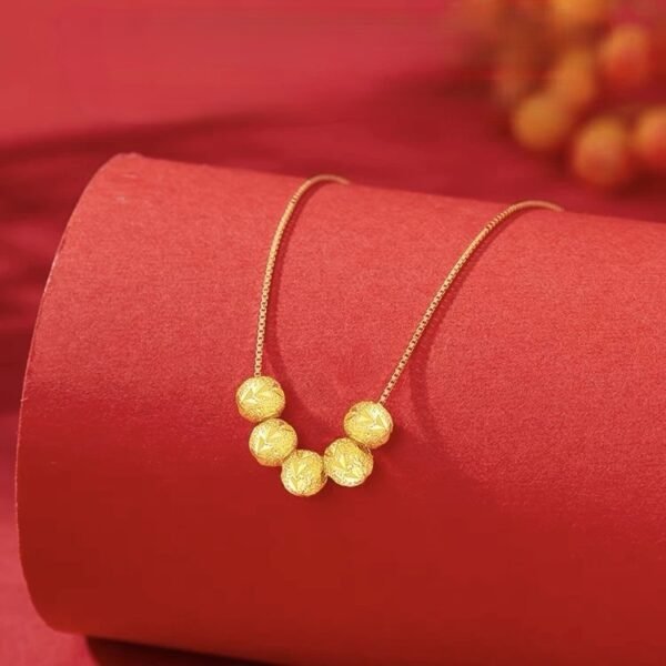 Titanium steel five blessings necklace, Ins viral collarbone chain, adjustable magnetic clasp jewelry, fade-proof lucky necklace, JIN BAI ZHENG brand, hypoallergenic women's accessory, symbolic pearl beads, cultural gift idea, versatile daily wear, sustainable materials, affordable luxury, artisan crafted, positive energy jewelry, modern feminine style, special occasion gift, holistic wellness accessory, influencer style necklace, elegant packaging, lightweight jewelry, Chinese blessing symbolism