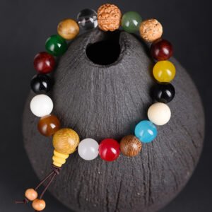 Lingyin Temple blessed bracelet, 18-seed Buddhist mala, spiritual protection bracelet, natural seed prayer beads, good luck bracelet, Buddhist meditation accessories, eco-friendly spiritual jewelry, handmade mala bracelet, Zen lifestyle product, meaningful cultural gift, positive energy bracelet, ancient Buddhist tradition, sustainable jewelry, mindfulness practice tool, sacred Buddhist beads, adjustable prayer bracelet, Luckin Temple souvenir, spiritual grounding bracelet, unisex spiritual accessory, daily mindfulness bracelet.