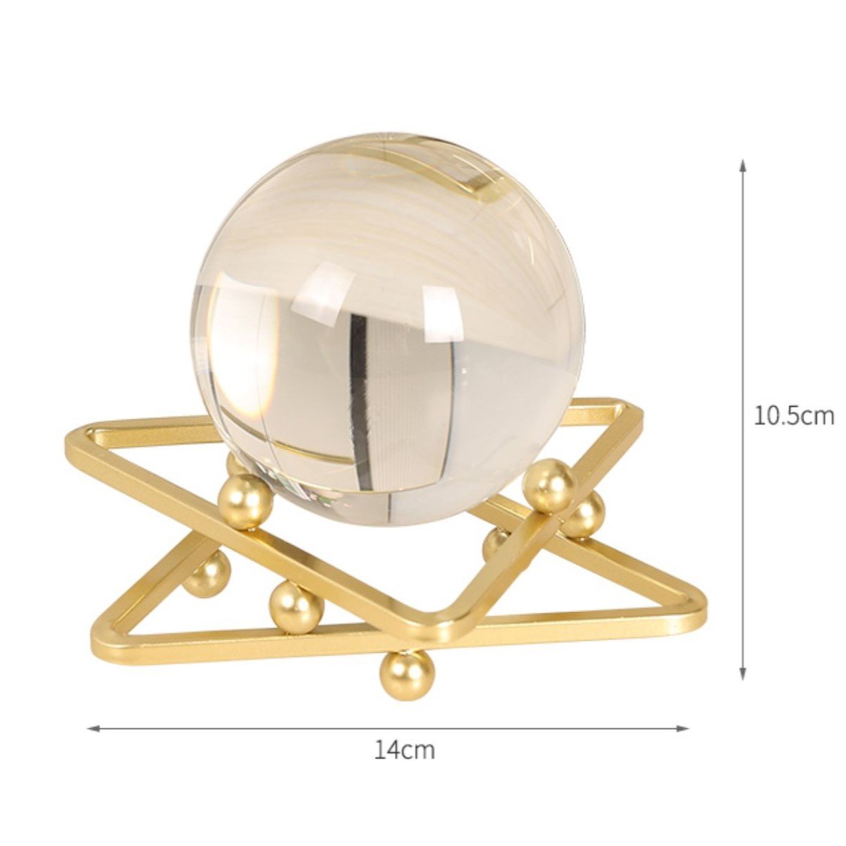 14cm diameter crystal ball for home and office decor