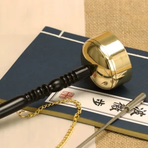 Handcrafted meditation bell and mallet for ceremonies