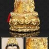 Gold-plated Guanyin statue, bronze Bodhisattva sculpture, Buddhist altar statue, Guanyin Bodhisattva statue, meditation decor, compassion Bodhisattva, handcrafted Buddhist art, gold-plated bronze sculpture, spiritual devotion statue, home temple altar, Asian religious art, anti-tarnish statue, sacred gift idea, traditional Buddhist iconography, serene meditation statue, luxury spiritual decor, enlightenment symbolism, cultural art collection, divine compassion statue, artisan-crafted Bodhisattva.