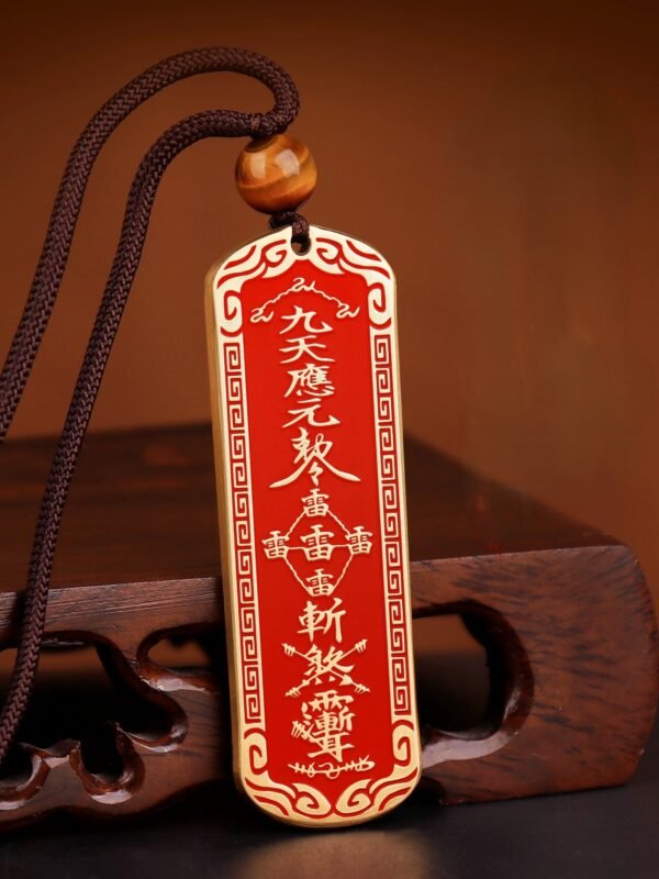 Handcrafted talisman with tiger's eye bead