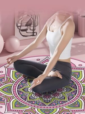 Suede top and rubber base yoga mat for meditation and dance