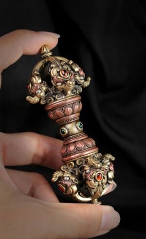 Tibetan ritual instrument made from brass and copper