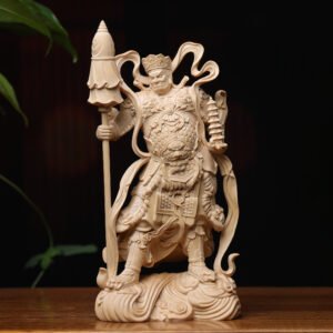 Authentic boxwood Four Heavenly Kings, handcarved Buddhist guardian statues, Feng Shui wind-rain-prosperity-peace, small-leaf boxwood carving, altar protection decor, traditional Chinese craftsmanship, spiritual harmony statues, cultural gift set, sustainable wood art, divine protector figures, Wind Rain Prosperity Peace symbolism, home temple ornaments, ethical sourcing, Zen inspiration, collector’s religious art, detailed armor carving, cosmic balance decor, eco-friendly packaging, symbolic attributes statues, Buddhist altar centerpiece.