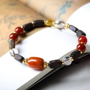 7mm Dalargan agarwood bracelet, 108-bead mala, Buddhist prayer beads, meditation agarwood bracelet, sustainable spiritual jewelry, Dalargan aroma therapy, ethical agarwood sourcing, resin-rich beads, calming fragrance bracelet, minimalist mala design, holistic wellness accessory, traditional knotting technique, grounding energy jewelry, premium prayer beads, gender-neutral spiritual gift, natural grain variations, eco-friendly meditation tool, cultural Buddhist accessory, artisan crafted mala, daily mindfulness bracelet.