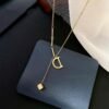 Titanium steel letter D necklace, Korean style tassel chain, adjustable 40+5cm lock-neck jewelry, fade-proof collarbone accessory, JIN BAI ZHENG brand, hypoallergenic women's necklace, versatile daily wear, minimalist gift idea, sustainable materials, affordable luxury, artisan crafted, positive energy accessory, modern feminine style, special occasion gift, holistic wellness jewelry, cultural inspired design, elegant packaging.