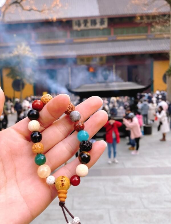 Lingyin Temple Blessed 18-Seed Bracelet | Natural Buddhist Mala for Spiritual Protection & Good Fortune