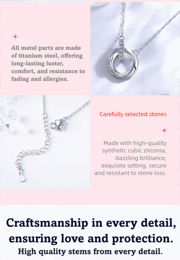 Titanium steel Mobius ring necklace, minimalist collarbone chain, light luxury jewelry, eternal love symbol necklace, eagle detail accessory, hypoallergenic titanium necklace, adjustable length chain, tarnish-resistant necklace, romantic gift idea, modern minimalist design, artisan craftsmanship, everyday elegance necklace, symbolic jewelry for women, affordable luxury accessory, sleek silver necklace, versatile layering piece, meaningful gift for her, sustainable materials, night-out accessory, emotional connection jewelry.
