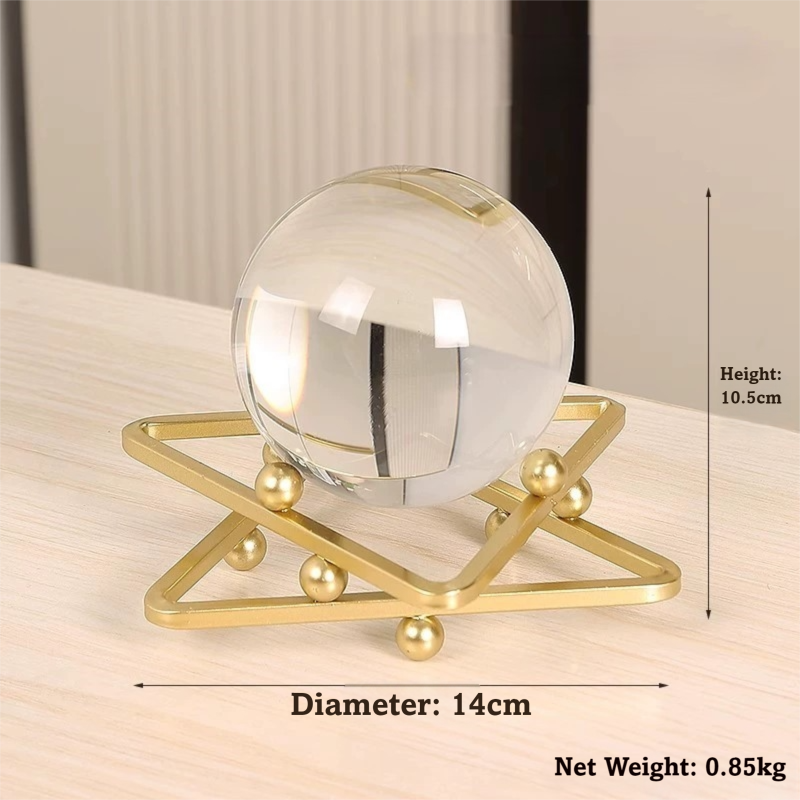 Feng Shui fortune bringer with white crystal and gold accents