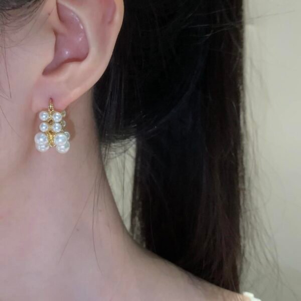 Copper-alloy earrings, Tianxuan earrings, light luxury jewelry, fashionable earrings, versatile design earrings, unique small-batch earrings, pearl-like cluster earrings, hypoallergenic earrings, silver-toned jewelry, tarnish-resistant accessories, elegant everyday wear, formal occasion earrings, affordable luxury, minimalist chic, artistic craftsmanship, trendy accessories, gift for her, sustainable materials, bohemian style, holistic wellness jewelry.