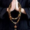 Close-up of prayer beads for spiritual practice