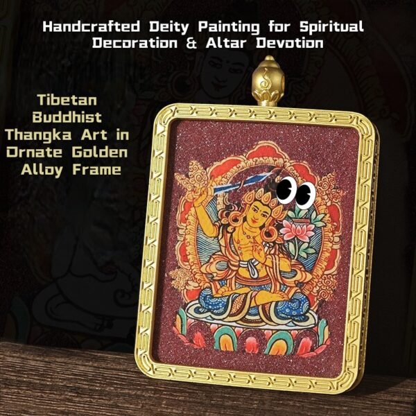 Hand-painted cinnabar Thangka, zodiac Buddha pendant, Samantabhadra Bodhisattva art, Manjushri Bodhisattva Thangka, Eight Guardians birth year protection, alloy Gau amulet box, Tibetan Buddhist jewelry, personalized zodiac gift, spiritual protection pendant, cinnabar pigment artwork, traditional Gau pendant, meditation accessory, Buddhist deity collection, cultural relic jewelry, portable altar pendant, mantra storage box, ethical spiritual product, Himalayan craft gift, zodiac deity pairing, ritual artifact set.