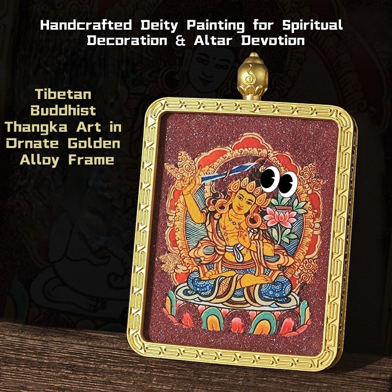 Hand-painted cinnabar Thangka, zodiac Buddha pendant, Samantabhadra Bodhisattva art, Manjushri Bodhisattva Thangka, Eight Guardians birth year protection, alloy Gau amulet box, Tibetan Buddhist jewelry, personalized zodiac gift, spiritual protection pendant, cinnabar pigment artwork, traditional Gau pendant, meditation accessory, Buddhist deity collection, cultural relic jewelry, portable altar pendant, mantra storage box, ethical spiritual product, Himalayan craft gift, zodiac deity pairing, ritual artifact set.