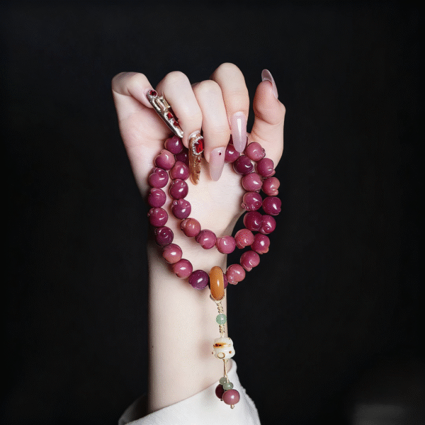 Hand Holding Gradient Color Cat Paw Bracelet with Decorative Accents