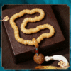 Chinese Retro Style Bodhi Bracelet with Wooden Sachet on Leather Box